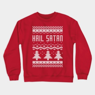 Ugly "Hail Satan" Christmas Sweater Crewneck Sweatshirt